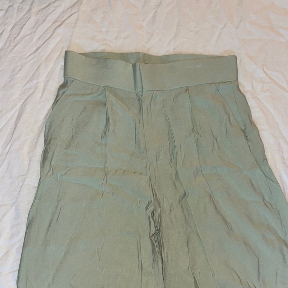 Mint Green High-Waisted Pants